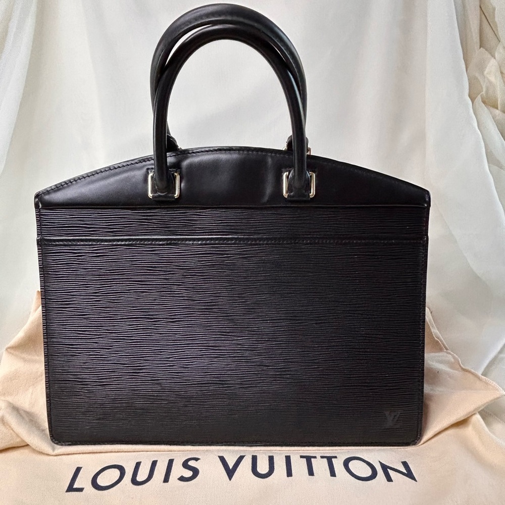 Auth Louis Vuitton Epi Riviera Handbag (Black Noir)